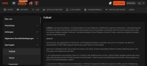 Fragen und Antworten auf der Hilfeseite von TotoGaming